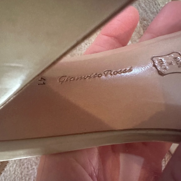 Gianvito Rossi for Bill Blass beige sandals heels size 41 - Picture 8 of 13